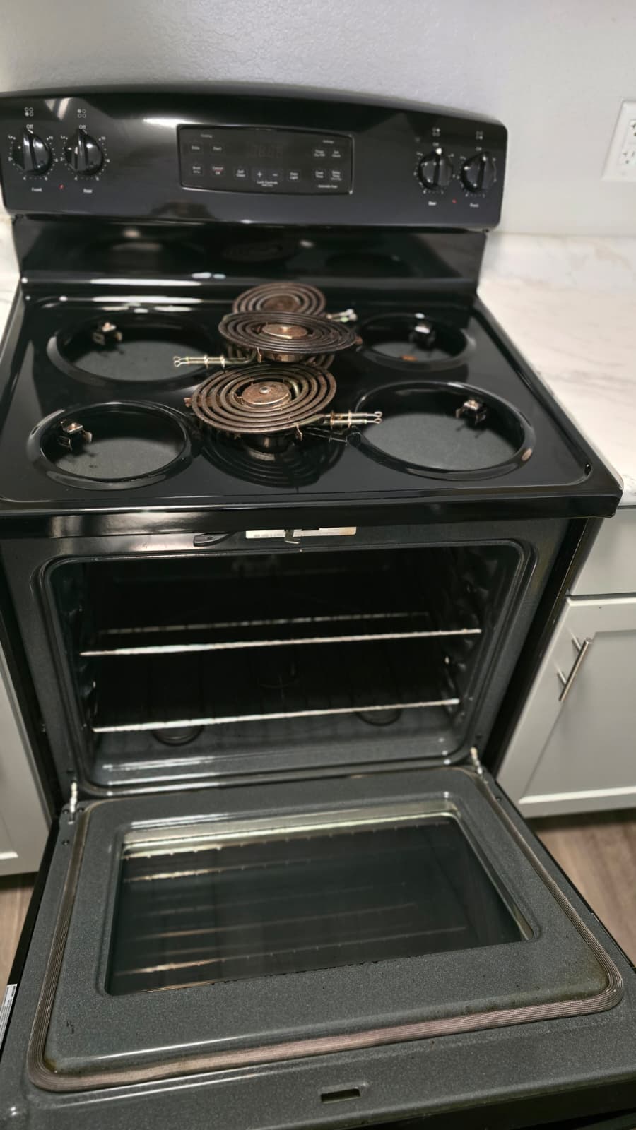 Burners pulled out for a real deep clean.