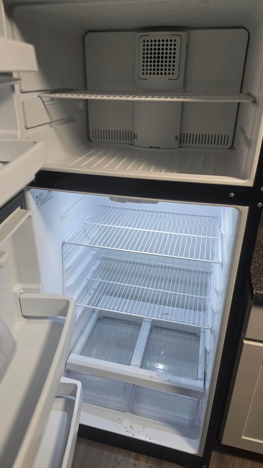 Refrigerator — after cleaning