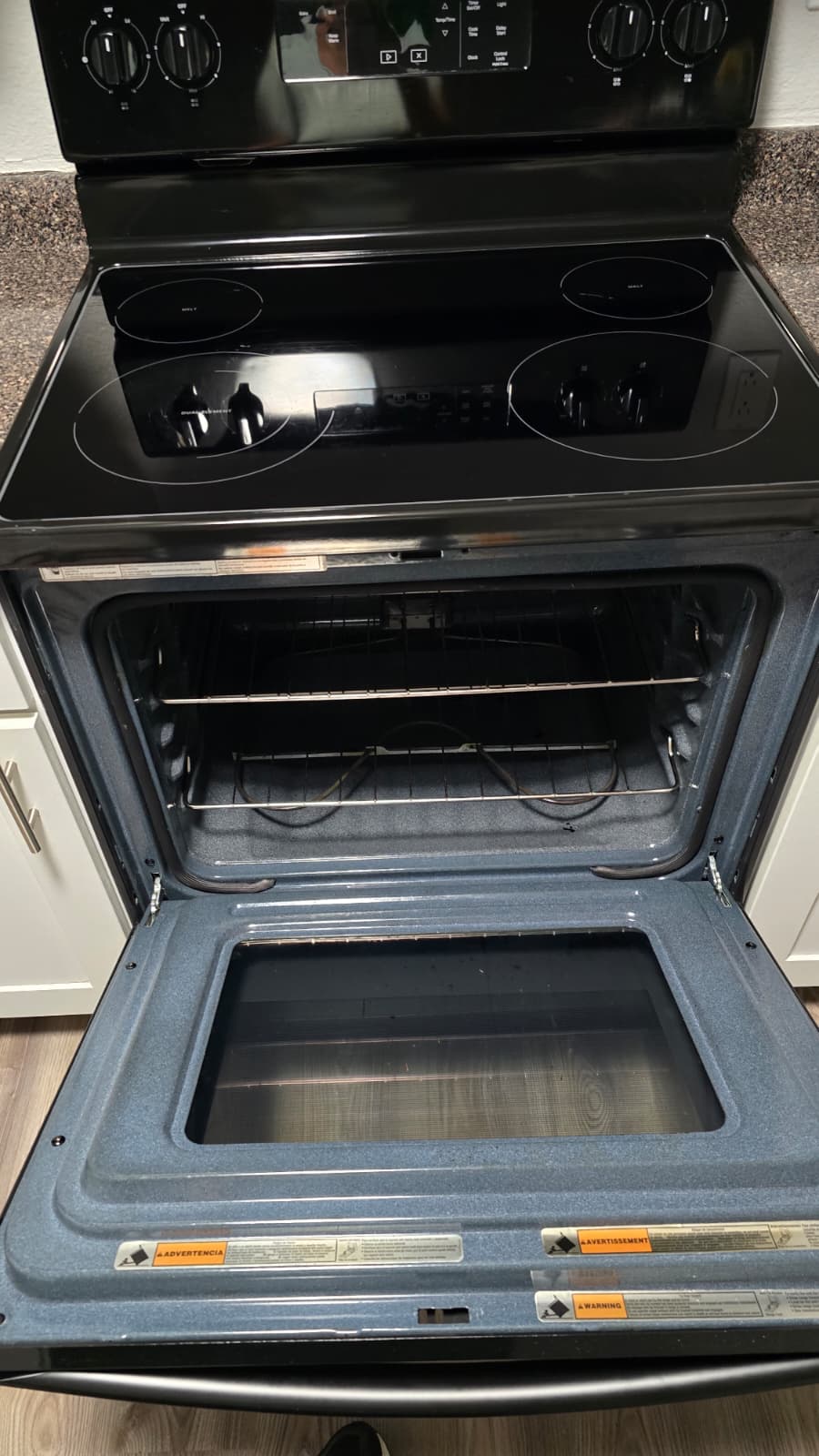 Stove top — after cleaning