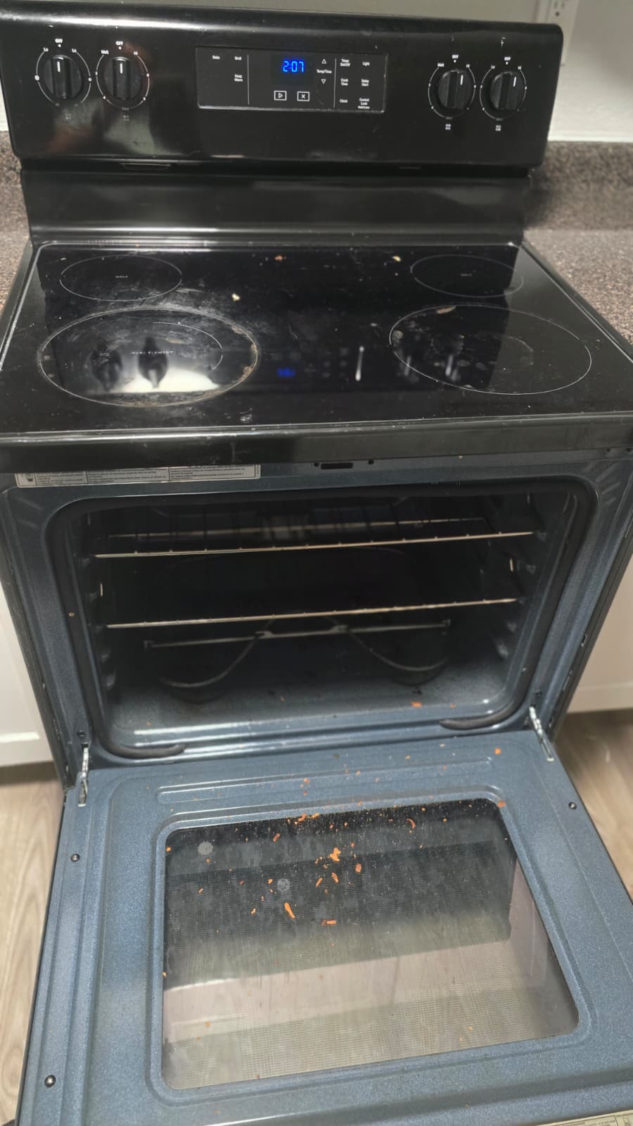 Stove top — before cleaning